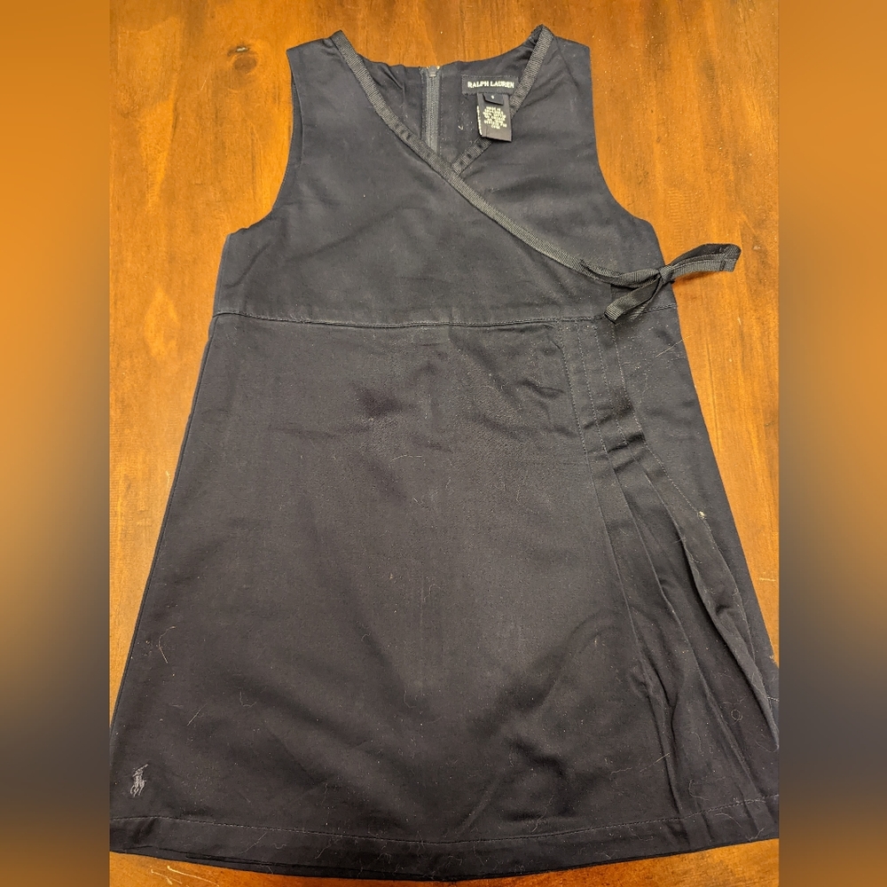 Little Girls Lauren Navy Blue Dress-Size 5